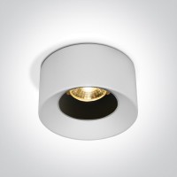 LED луна за вграждане One Light 10107A/W/W 7W 3000K WHITE ROUND RECESSED LAMP