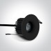 LED луна за вграждане One Light 10107DB/B/W 6,5W 3000K IP65 BLACK ROUND