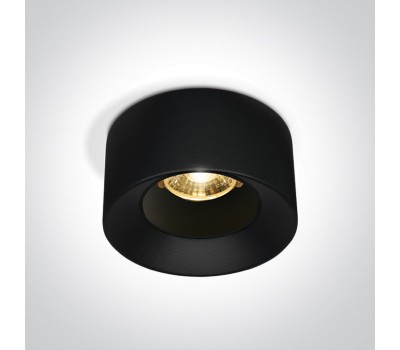 LED луна за вграждане One Light 10112A/B/W 12W 3000K BLACK ROUND RECESSED LAMP
