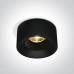 LED луна за вграждане One Light 10112A/B/W 12W 3000K BLACK ROUND RECESSED LAMP