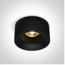 One Light 10112A/B/W 12W 3000K BLACK ROUND RECESSED LAMP