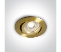 One Light 11105A1/BBS Satin Brass Round Recessed Lamp