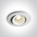 One Light 11105A1/W White Round Recessed Lamp