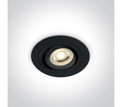 Луна за вграждане One Light 11105ABG/B Black Round Recessed Lamp