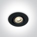 Луна за вграждане One Light 11105ABG/B Black Round Recessed Lamp