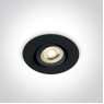 Луна за вграждане One Light 11105ABG/B Black Round Recessed Lamp