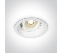 One Light 11105CDG/W White Round Recessed Lamp
