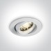 One Light 11105CGU/W White Round Recessed Lamp