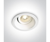 One Light 11105D4/W White Round Recessed Lamp