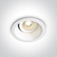 One Light 11105D4/W White Round Recessed Lamp