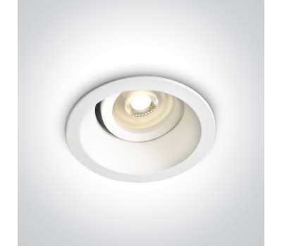 One Light 11105D4/W White Round Recessed Lamp