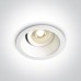 One Light 11105D4/W White Round Recessed Lamp