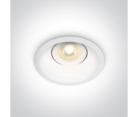 One Light 11105DT/W White Round Recessed Lamp