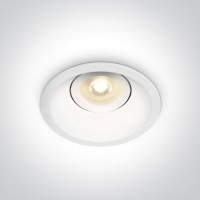 One Light 11105DT/W White Round Recessed Lamp