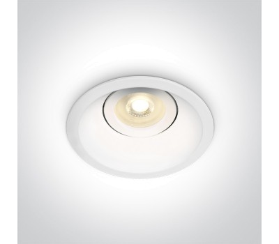 Луна за вграждане One Light 11105DT/W White Round Recessed Lamp