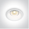 One Light 11105DT/W White Round Recessed Lamp