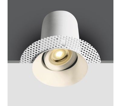 One Light 11105F/W TRIMLESS White Round Recessed Lamp