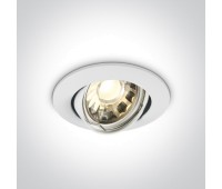 One Light 11105GU/W White Round Recessed Lamp