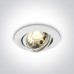 One Light 11105GU/W White Round Recessed Lamp