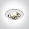 One Light 11105GU/W White Round Recessed Lamp