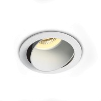 One Light 11105M/W/W White Round Recessed Lamp