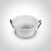 One Light 11105TG/W White Round Recessed Lamp