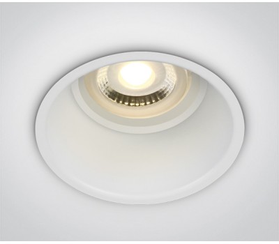 One Light 11105TG/W White Round Recessed Lamp
