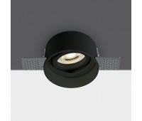 Луна за вграждане One Light 11105TR/B TRIMLESS Black Round Recessed Lamp