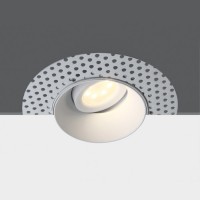 One Light 11105UTR/W TRIMLESS White Round Recessed Lamp