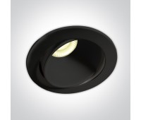 One Light 11106PK/B/W 8W 3000K DIMMABLE BLACK ROUND RECESSED LAMP