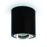 Луна за външен монтаж One Light 12105AB/B Black Cylinder Surface Mounting Lamp