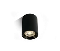 Луна за външен монтаж One Light 12105AL/B/B Black Cylinder Surface Mounting Lamp