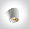 One Light 12105AL/W/W White Cylinder Surface Mounting Lamp