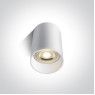 One Light 12105E/W White Cylinder Surface Mounting Lamp