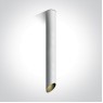 Луна за външен монтаж One Light 12105E3/W/B White Cylinder Surface Mounting Lamp