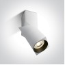 Луна за външен монтаж One Light 12105E6/W White Square Surface Mounting Lamp