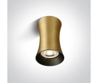 One Light 12105F/BBS Satin Brass Cylinder Surface Mounting Lamp