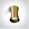 Луна за външен монтаж One Light 12105F/BBS Satin Brass Cylinder Surface Mounting Lamp