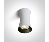 Луна за външен монтаж One Light 12105F/W White Cylinder Surface Mounting Lamp