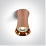 Луна за външен монтаж One Light 12105J/CU Copper Cylinder Surface Mounting Lamp