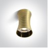 Луна за външен монтаж One Light 12105L/BBS Satin Brass Cylinder Surface Mounting Lamp
