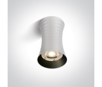 One Light 12105L/W White Cylinder Surface Mounting Lamp