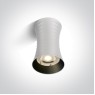 One Light 12105L/W White Cylinder Surface Mounting Lamp