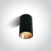 One Light 12105M/B + 050112/BS Black Cylinder Surface Mounting Lamp