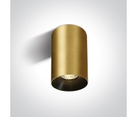 One Light 12105M/BBS + 050112/B Satin Brass Cylinder Surface Mounting Lamp