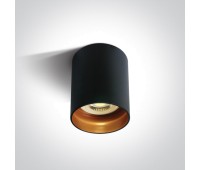 One Light 12105N/B Black Cylinder Surface Mounting Lamp
