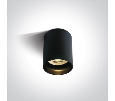 Луна за външен монтаж One Light 12105N/B/B Black Cylinder Surface Mounting Lamp