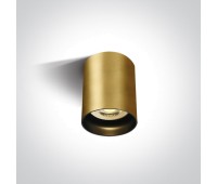 One Light 12105N/BBS Satin Brass Cylinder Surface Mounting Lamp