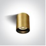 Луна за външен монтаж One Light 12105N/BBS Satin Brass Cylinder Surface Mounting Lamp