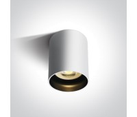 One Light 12105N/W White Cylinder Surface Mounting Lamp
